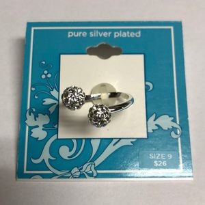 Pure Silver Plated Ring Size 9